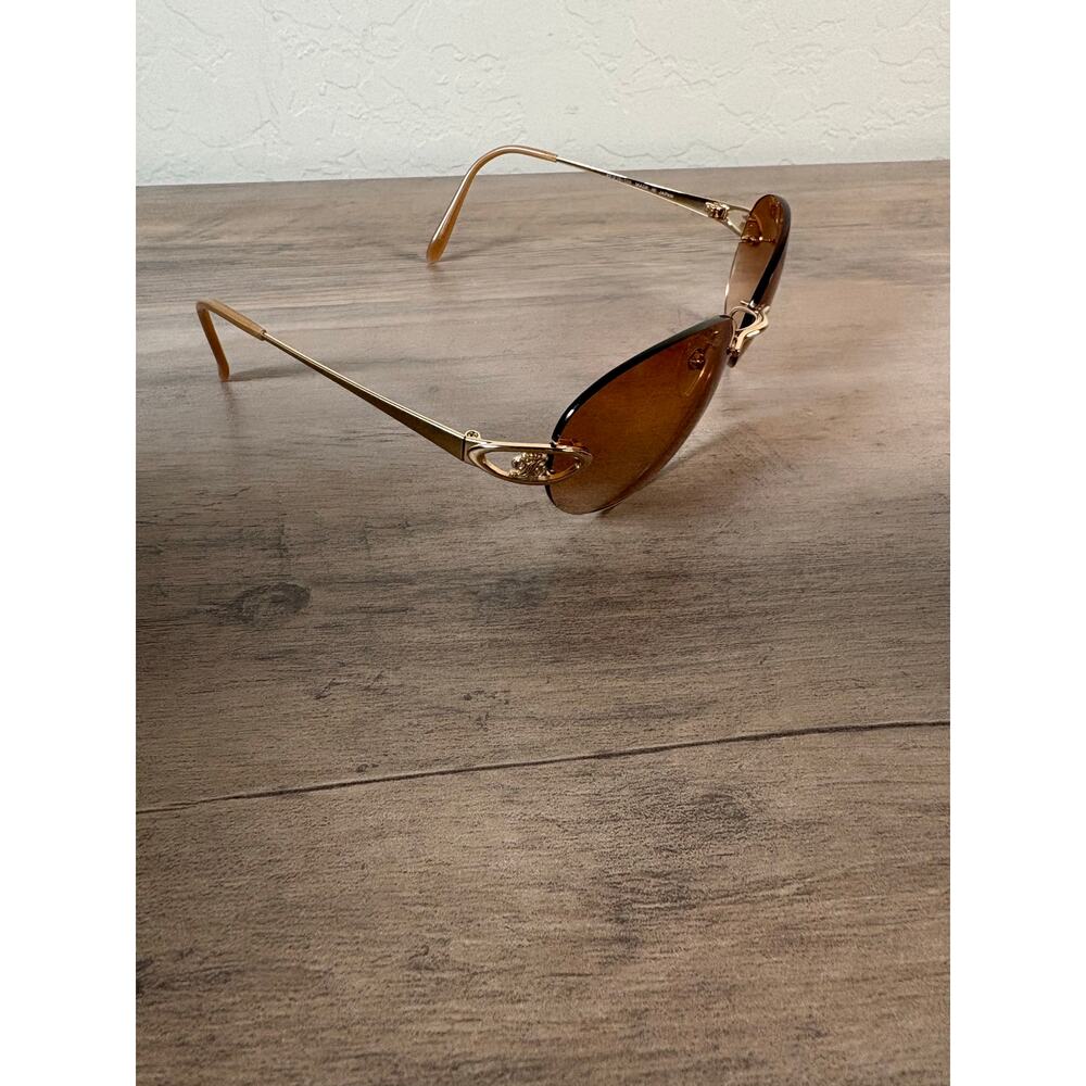 DAKS Designer Sunglasses DA20415 62 15-125‎ Made in Japan Gold Frames EUC